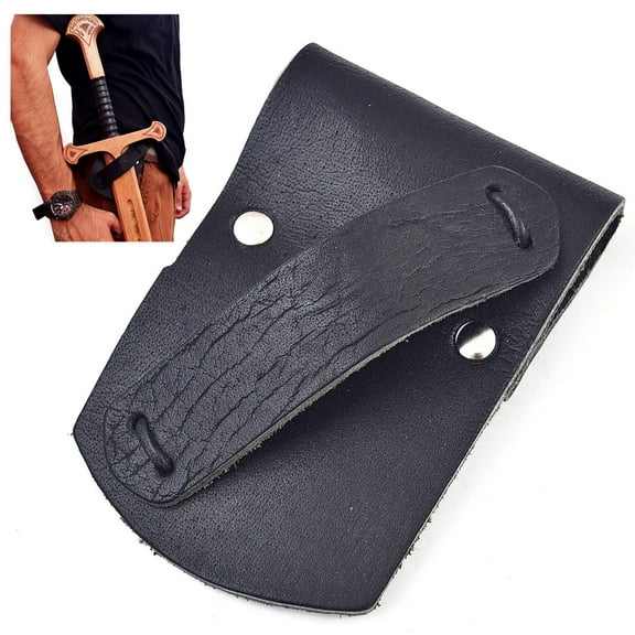 Armory Replicas Right-Handed Sword or Axe Frog – Genuine Rawhide Leather, 9oz, Fits 3.25" Handles