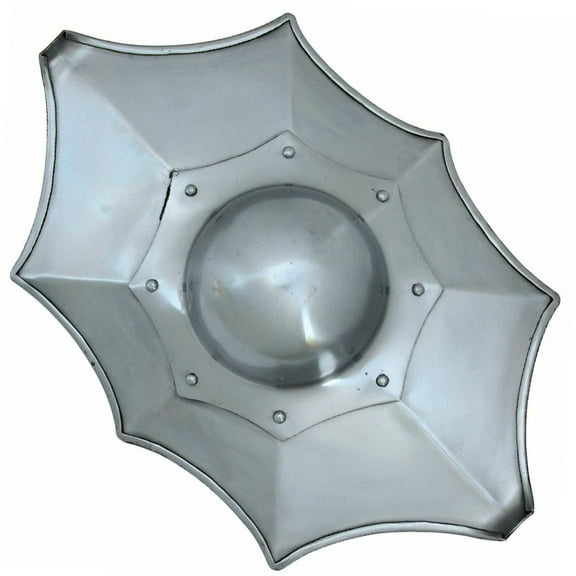 Armory Replicas Roman Buckler Shield 16" | Steel with Antiqued Brass Plating | Gladiator Arena Training Gear