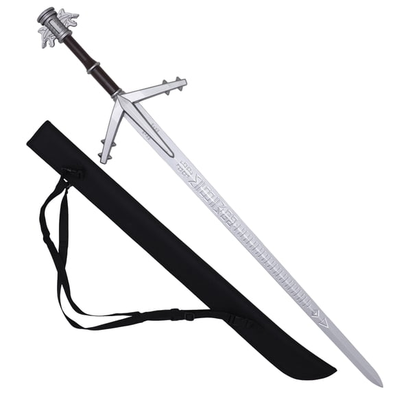 Armory Replicas Silver Lady Foam Costume Prop with Adjustable Back Strap Sheath, Lightweight Fantasy Cosplay Accessory
