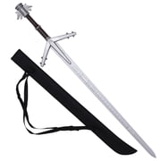 Armory Replicas Silver Lady Foam Costume Prop with Adjustable Back Strap Sheath, Lightweight Fantasy Cosplay Accessory
