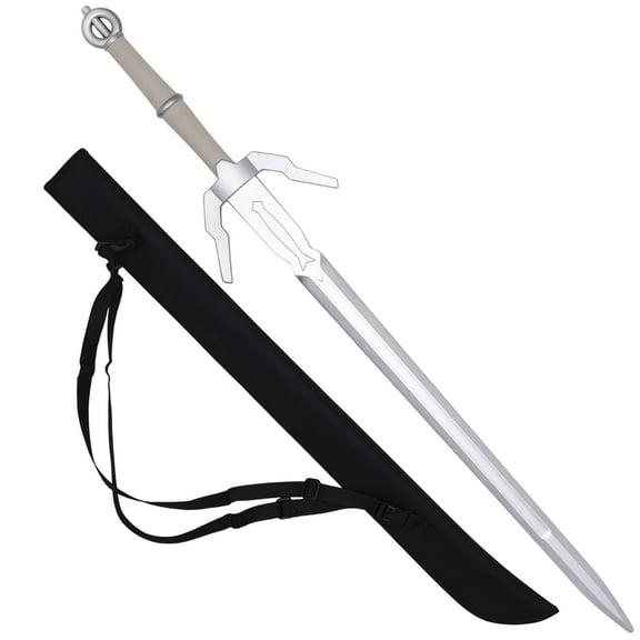 Armory Replicas Silver Wolf Fantasy Foam Sword with Adjustable Nylon Back Strap Sheath  Cosplay Kit 41"