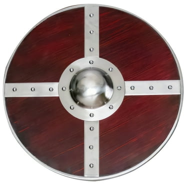 Armory Replicas Viking Quadrant Berserker Shield | 21.5" Wood Shield with 16G Steel Boss, Rim & Metal Braces