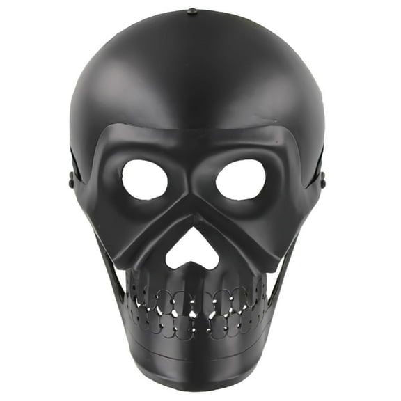 Armory Replicas Street King Jungle Face Mask Fantasy Armor, 20G Steel, Black Finish, Straps Included