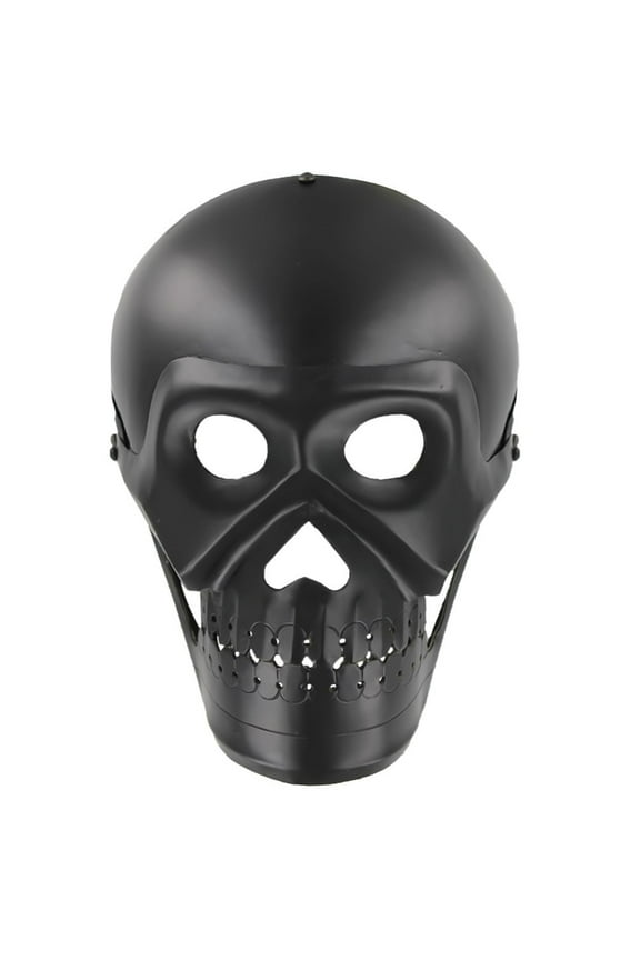 Street King Jungle Face Mask Fantasy Armor, 20G Steel, Black Finish, Straps Included