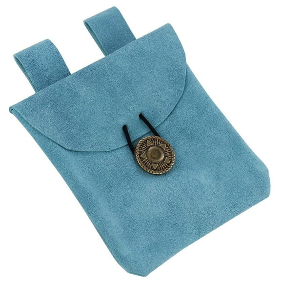 Armory Replicas Suede Pouch Lights of the Peaceful Blues Ideal for holding coins, arrowhead tips, and small fruits Exudes elegance and royalty in any setting