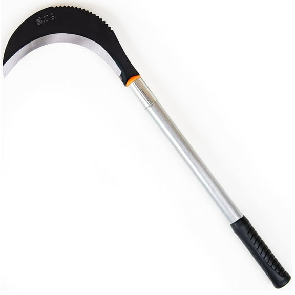 Armory Replicas Swift Means Outdoor Brush Clearing Sickle - 22.5" High Carbon Steel Blade Steel Handle Construction for Sturdiness Ideal for Home Yard Lawn Improvement and Maintenance