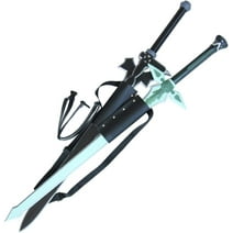 Armory Replicas Titan Attack Kirito's Elucidator Foam Sword Shingeki no Kyojin Fantasy Foam Sword for LARP Ideal for LARP, Halloween Costumes, and cosplay two adjustable nylon straps