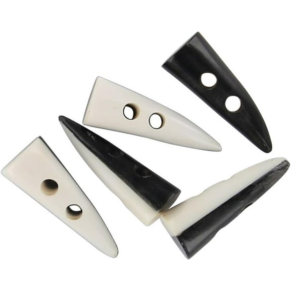 Armory Replicas Toggle Noble Savage Viking Set - Handmade Black Horn Toggles (Set of 5)