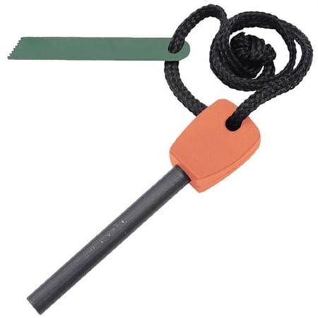 Armory ReplicasWilderness Magnesium Flint Fire Starter with Orange ABS Handle and Scraper for Camping Hiking