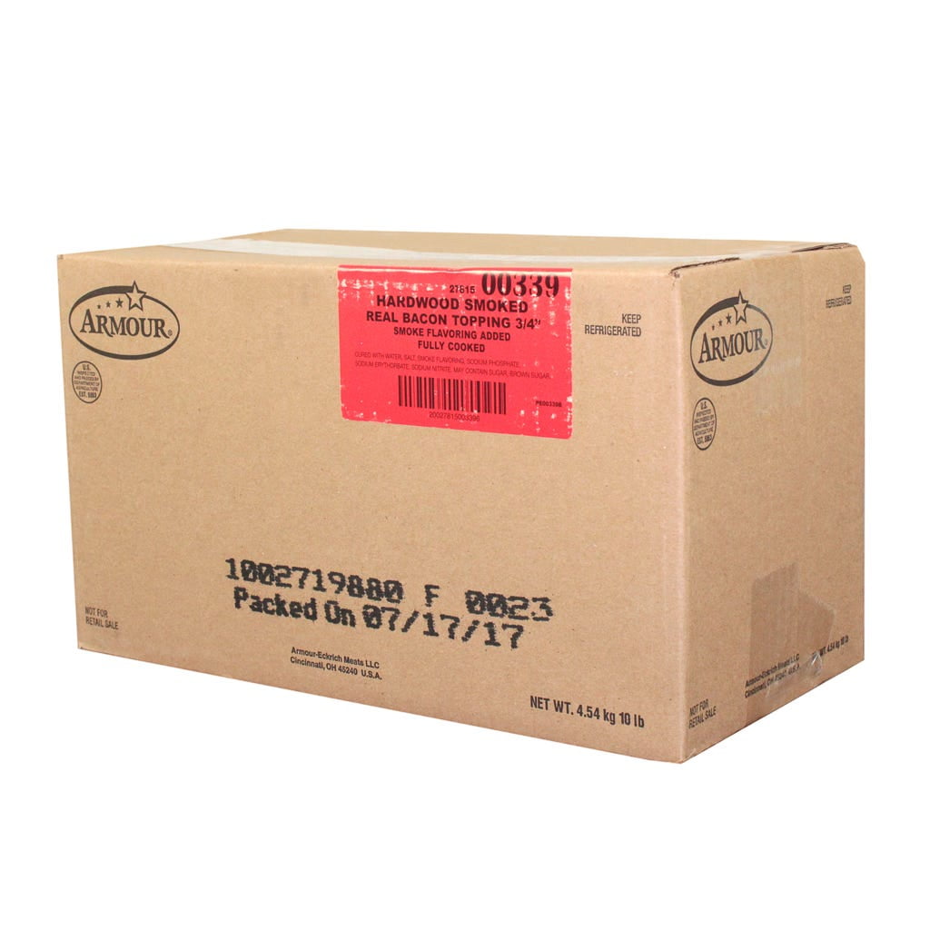 Armour 3/4 inch Fully Cooked Bacon Topping, 5 Pound 2 per case