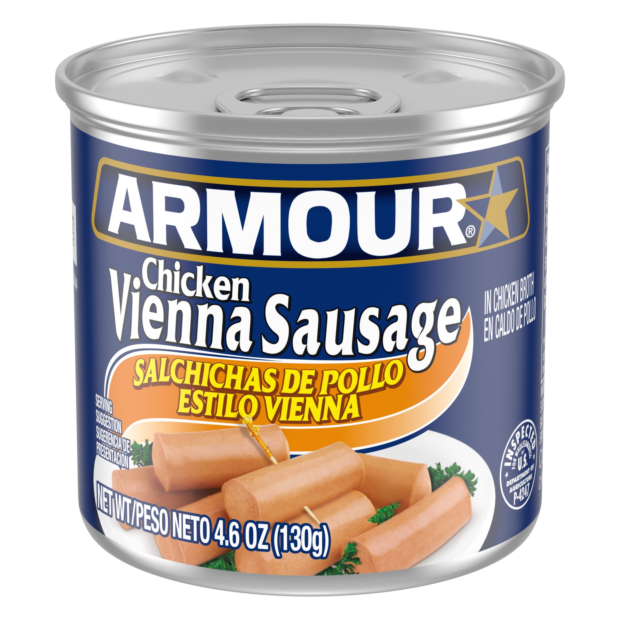 Armour Chicken Vienna Sausage, 7g Protein Per serving, 4.6 oz Can