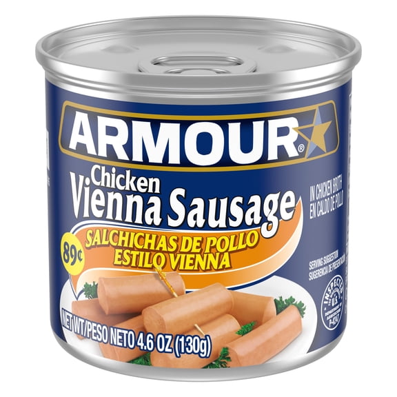 Armour Chicken Vienna Sausage, 7g Protein Per serving, 4.6 oz Can