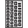 Armour Etch Over N Over Stencil, Full Alphabet