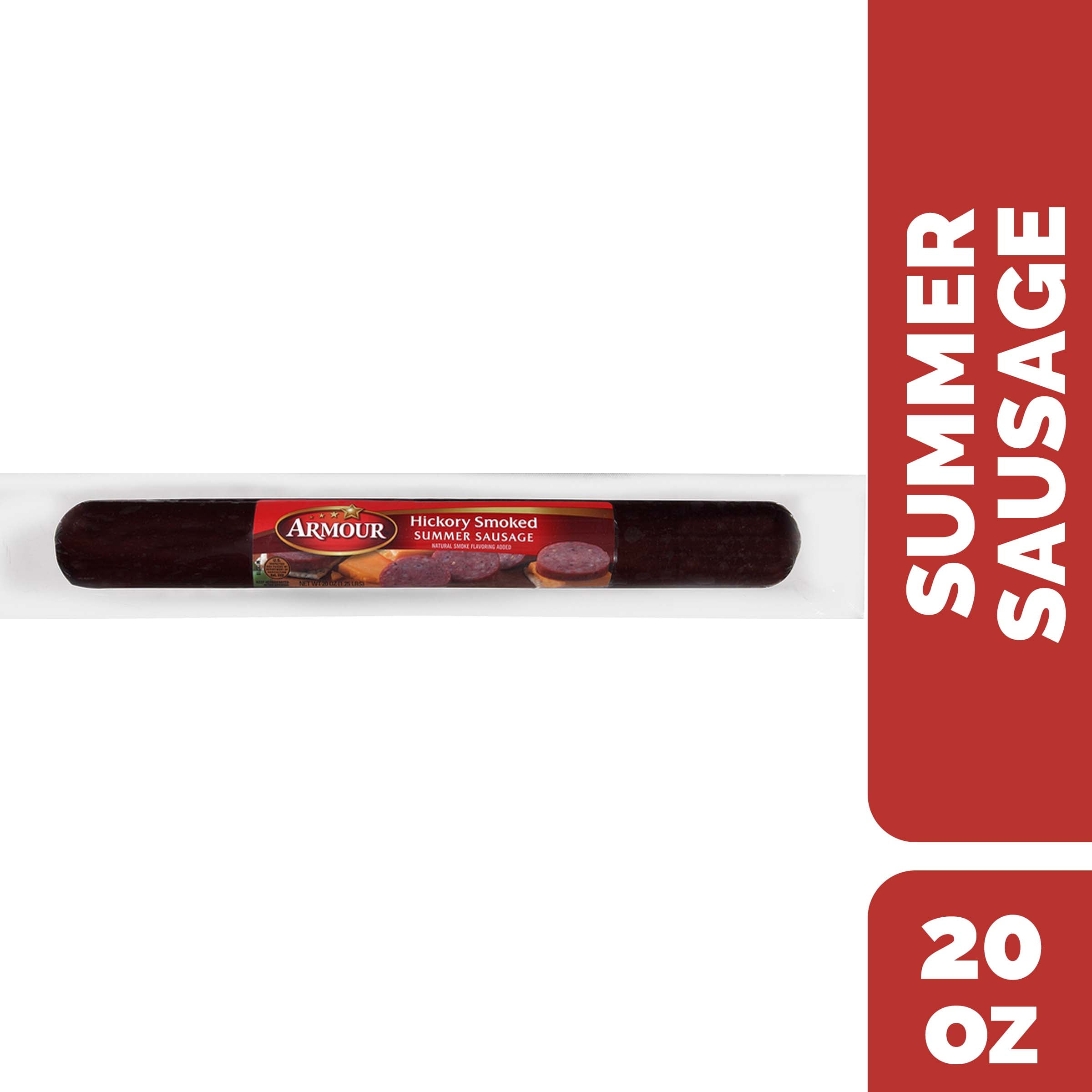 Armour Hickory Smoked Summer Sausage, 20 oz