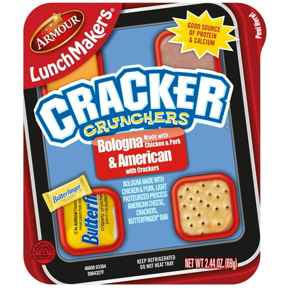 Armour LunchMakers Bologna & Cheese Kit with Butterfinger in Tray, 2.4 oz