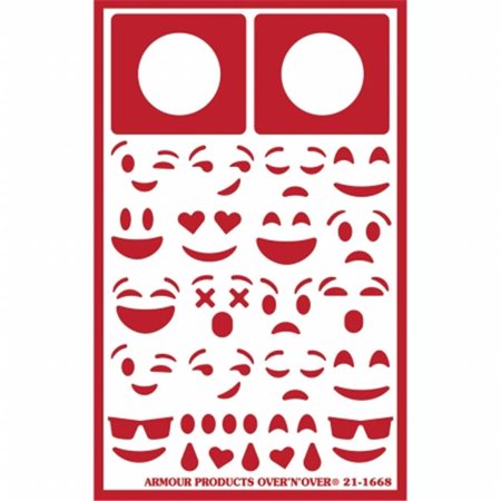 Armour Over N Over Stencil Emoji Faces