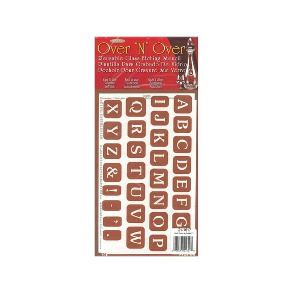 Armour Over N Over Stencil Full Alphabet