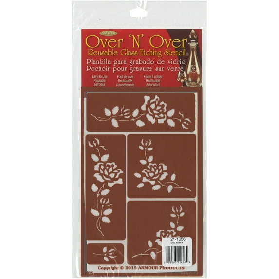 Armour Over N Over Stencil Roses
