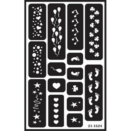 Over 'n' Over Reusable Glass Etch Stencils 5" x 8", 1/Pkg