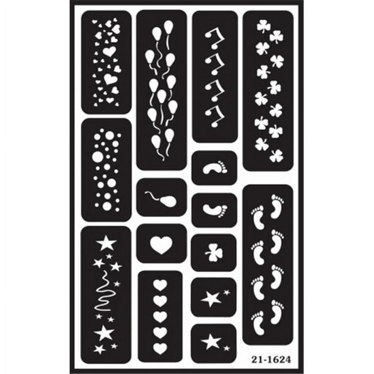 Armour Products 130461 Over n ft. Over Reusable Glass Etching Stencils 5  in. x 8 in. 1-Pkg-Balloons & Feet