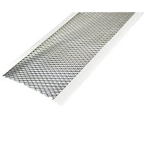 Armour Screen Drop-in Gutter Screen 5 in x 3 ft, 5CT Box - MIL Finish with WHITE edge