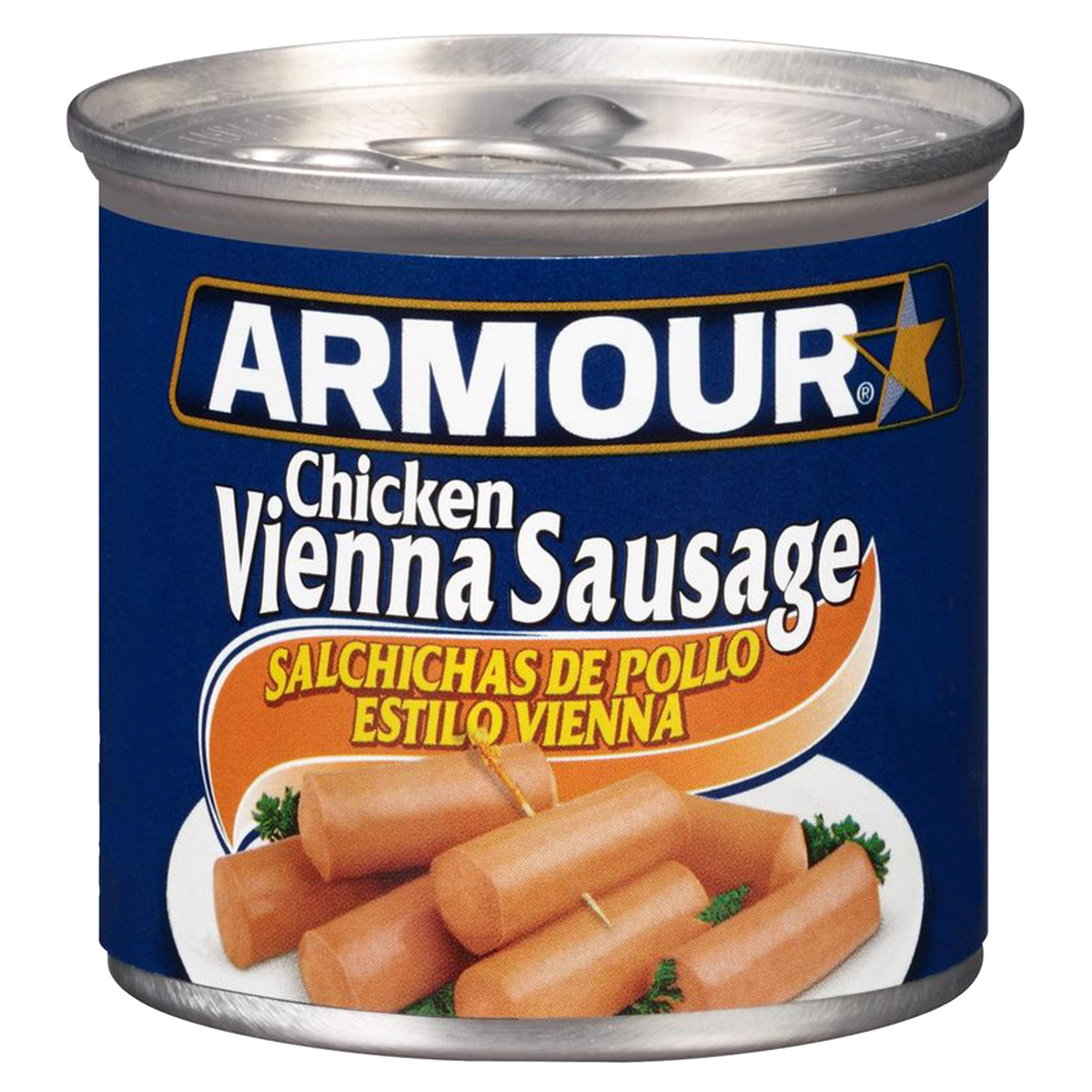 Armour Star Chicken TWE5Vienna Sausage, Canned Sausage, 4.6 OZ (Pack of 24)
