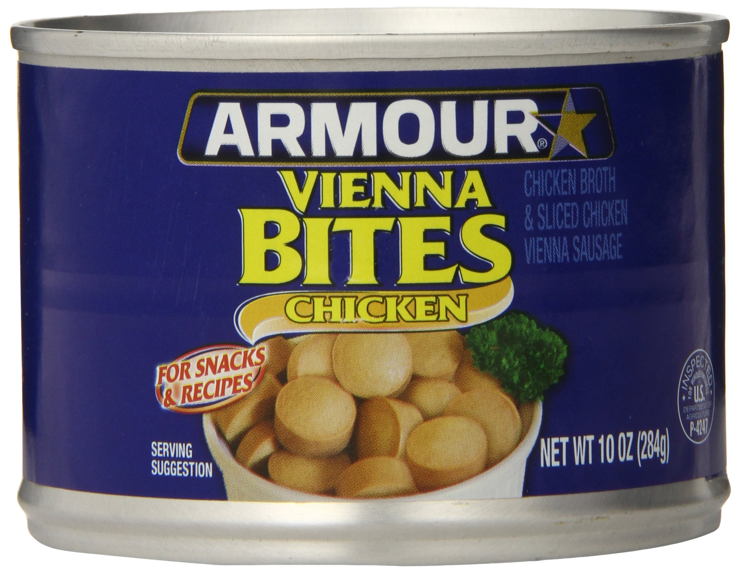 Armour Star Chicken Vienna OIF8Sausage Bites, Canned Sausage, 10 OZ (Pack of 12)