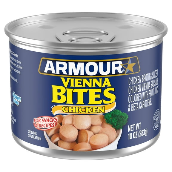 Armour Star Chicken Vienna Sausage Bites, Canned Sausage, 10 OZ