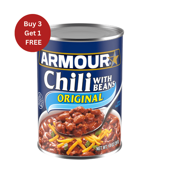 Armour Star Chili with Beans, Canned Food, 14 OZ