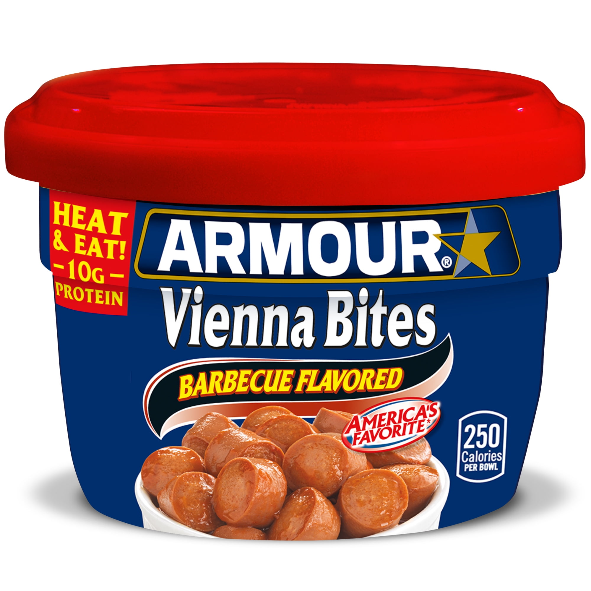 Armour Star Vienna Sausage Bites Microwavable Cups, Barbecue Flavored