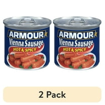 (2 pack) Armour Star Vienna Sausage, Hot & Spicy Flavored, Canned Sausage, 4.6 oz