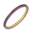 thumbnail image 1 of Armoura Jewels Prong Round Pink Ruby Eternity Ring Oxidized 925 Sterling Silver Wedding Anniversary Engagement Band Jewelry Gift, 1 of 1