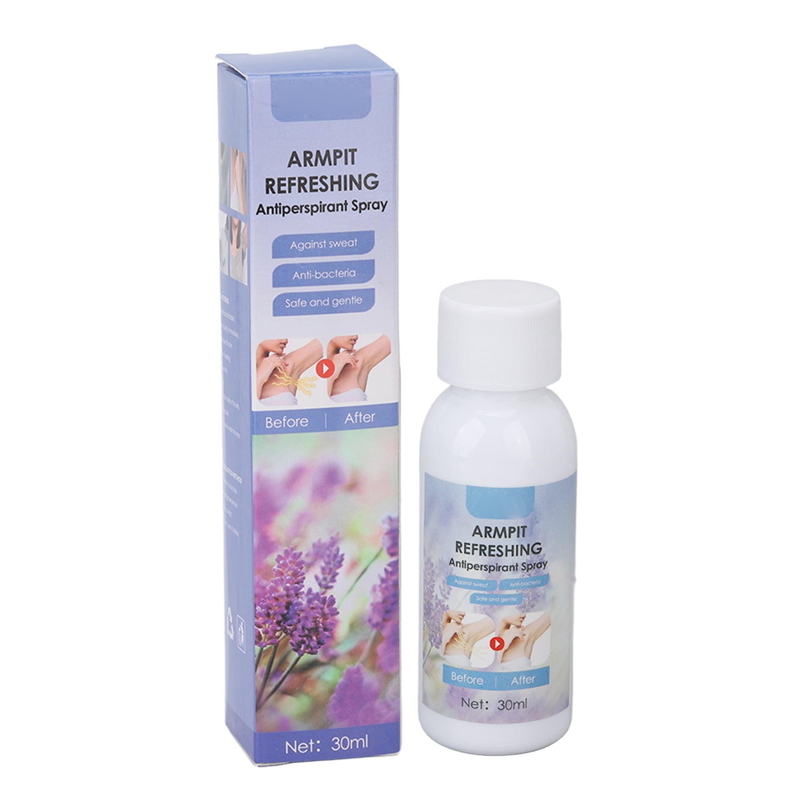 Armpit Antiperspirant Spray 30ml Lavender Natural Safe Antiperspirant
