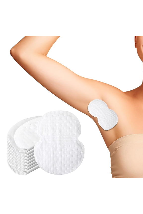 Armpit Sweat Pads, Anti Sweat Underarm Pad Disposable Underboob Sweats Pads Comfortable Sweat Guards for Sweating Bras Outdoor Work Meeting (White)