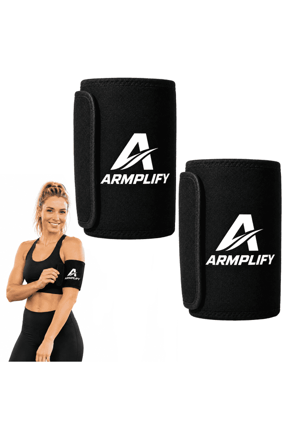 Armplify Arm Bands, Amplify Arm Sleeves, Arm Sweat Bands for Women & Men for Workout Sport A Pair