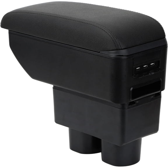 Armrest Compatible with Nissan Versa 2007-2011 Center Console Organizer Armrests Double Layer Storage Space Usable for Elbow Support