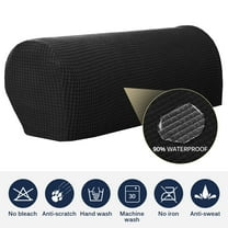Armrest Cover Stretch Arm Cover for Recliners Sofas Chairs Loveseats Elastic Waterproof Furniture Armrest Protector for Couch  - Set of 2