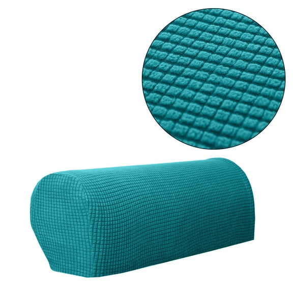 Armrest Cover Stretch Fabric Armrest Covers Anti-Slip Furniture Protector Armchair Slipcovers for Recliner Sofa Spandex Couch Armrest Protector Set of 2(21.7Inch,Cyan)