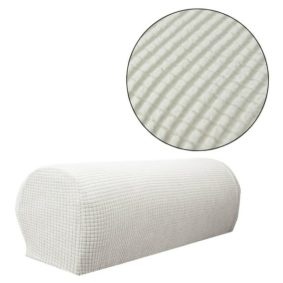 Armrest Cover Stretch Fabric Armrest Covers Anti-Slip Furniture Protector Armchair Slipcovers for Recliner Sofa Spandex Couch Armrest Protector Set of 2(21.7Inch,Beige)