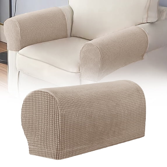 Armrest Covers for Chair Cozival 2-Piece Stretchable Spandex Armrest Covers for Chairs - Slipcovers with Pins for Sofas, Recliners & Armchairs, Checkered Pattern, Easy Install, Sofa Slipcover Covers
