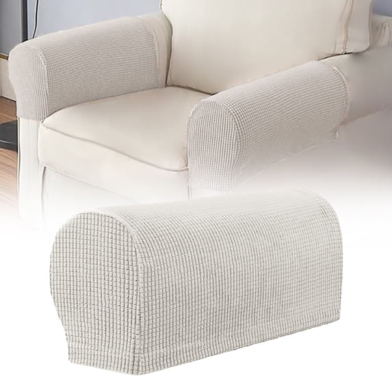 Armrest Covers for Chair Cozival 2-Piece Stretchable Spandex Armrest Covers for Chairs - Slipcovers with Pins for Sofas, Recliners & Armchairs, Checkered Pattern, Easy Install, Sofa Slipcover Covers