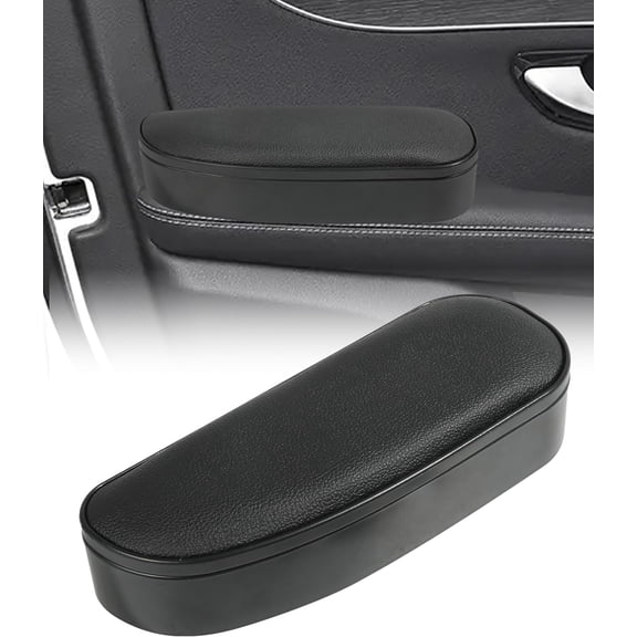 Armrest Cushion,Car Accessories Arm Rest Pads,Auto Side Door Armrest Pillow Relieve Driver Arm Fatigue,Soft Aoto Armrest Pillow with Storage Box,Suitable for Most Cars,Trucks,SUVs,RVs (Black)