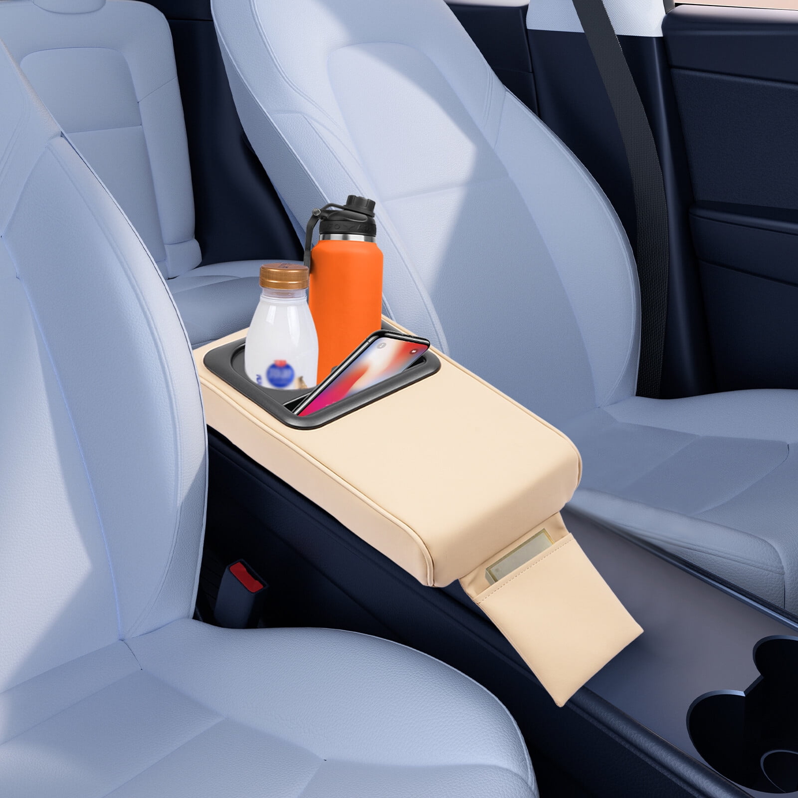 Mandark Ice Silk Car Center Console Cover - Breathable Armrest Protector For SUVs, Trucks & RVs (Beige) - View #12