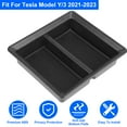 thumbnail image 1 of Armrest Drawer Storage Box with 2Pcs Silicone Pads Teqhome Center Console Organizer Tray Fit for 2021-2022-2023 Tesla Model 3/Y, 1 of 9