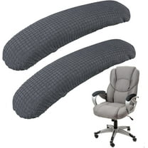 Armrest Slipcover Pads,Happon Office Rotating Chair Armrest Covers, Office Chair Arms Protector Stretchable for Desk Chair/Rotating Chair/Computer Chair (Dark Grey)