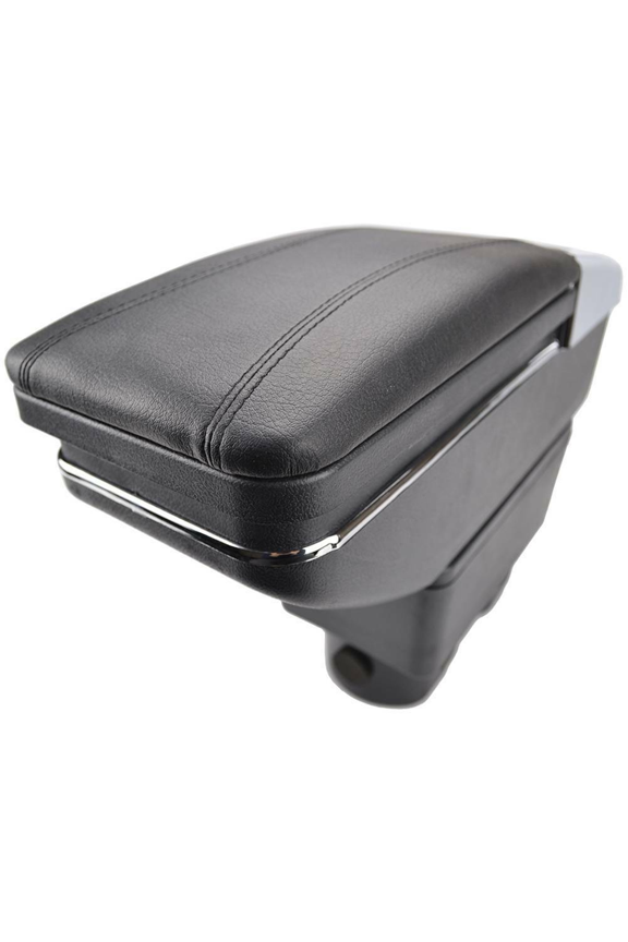 Armrest Storage Box Arm Rest Rotatable Black for Nissan Versa Tiida Latio 2007-2011