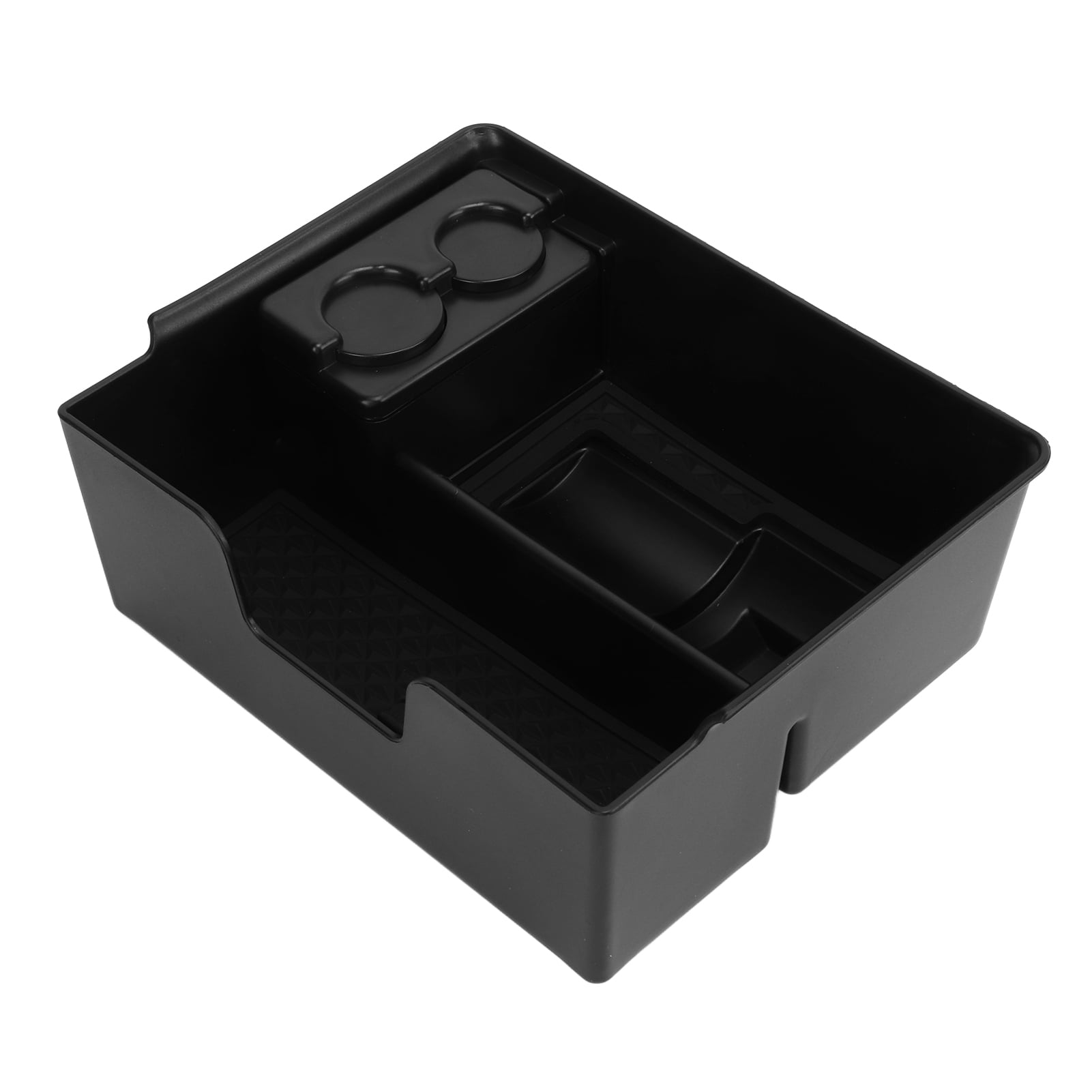 Armrest Storage Box, Black Wearproof Space Saving ABS Center Console