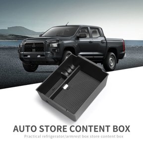 Armrest Storage Box For Mitsubishi For TRITON L200 2024-2025 Waterproof ABS PVC Center Console Organizer Anti-Slip Base Custom Fit Car Interior Accessories 18.7x14.9x6.5cm
