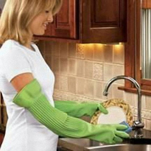 Arms Length Rubber/Latex All Purpose Cleaning Glove (Pair 22.8"Length)