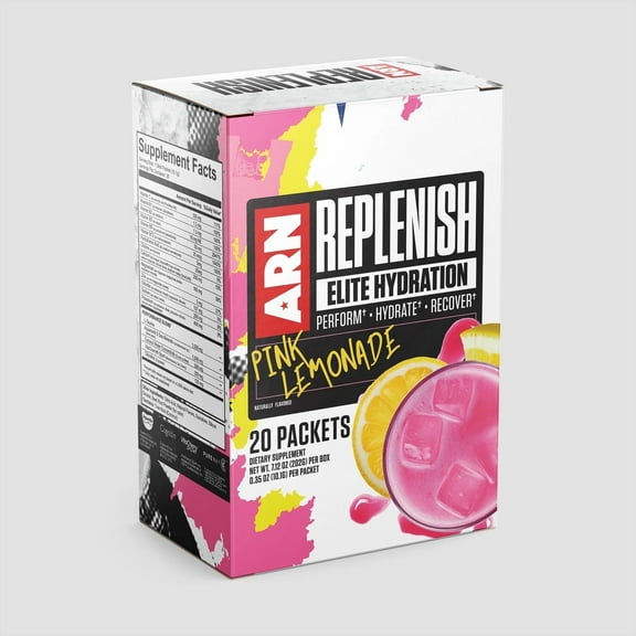 Arms Race Nutrition | ARN | Replenish Elite Hydration, Pink Lemonade, 20 packets